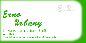 erno urbany business card